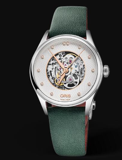 Review Oris Artelier Skeleton Diamonds 33mm Replica Watch 01 560 7724 4031-07 5 17 35FC - Click Image to Close